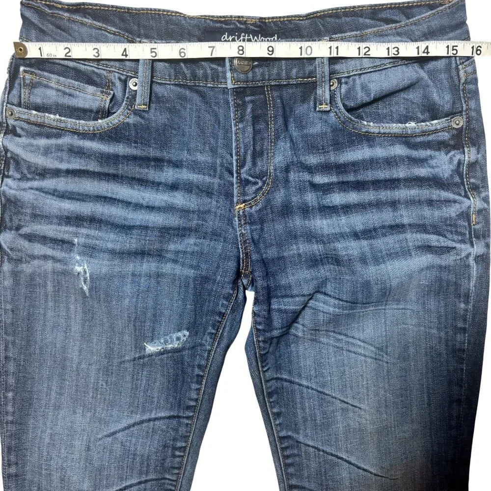 Driftwood Jeans For Women Size 29 Distressed Straight-Leg Denim Blue
